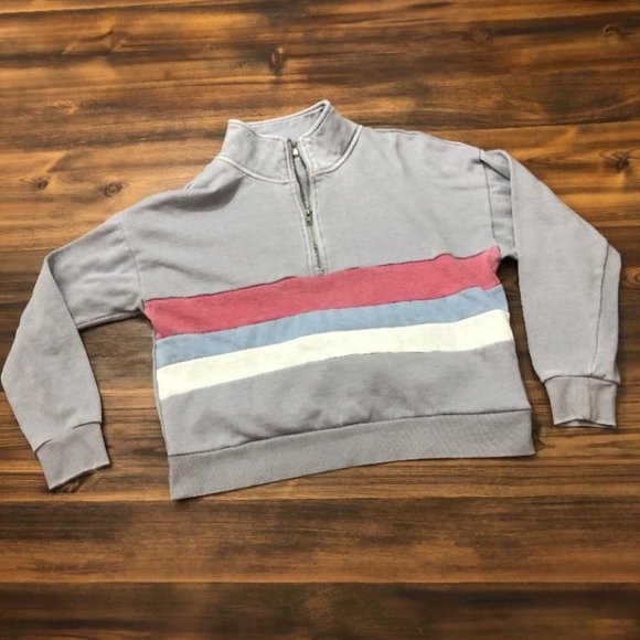 Cropped Quarter Zip Sweatshirt - Picture 1 of 1